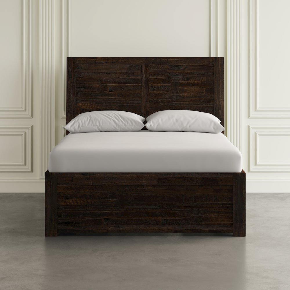 Kona Grove Distressed Rustic Solid Acacia Queen Storage Bed. Picture 7