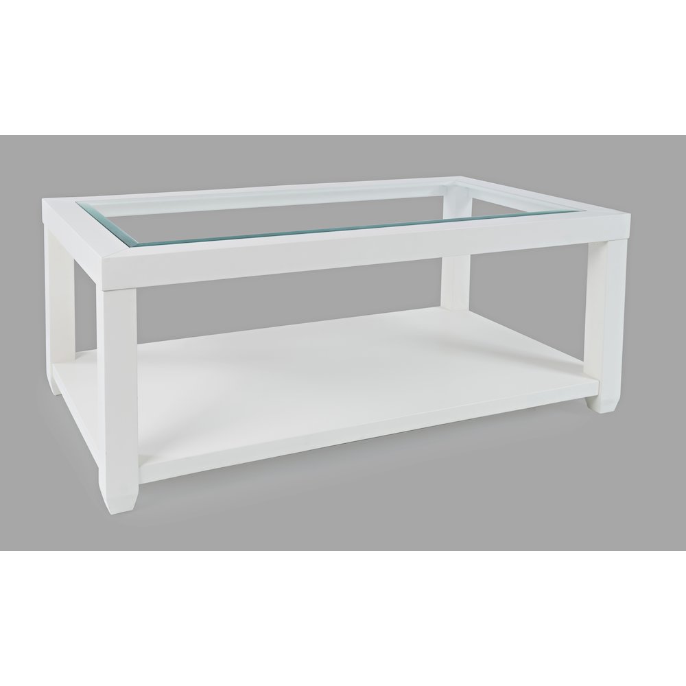 Urban Icon Contemporary Rectangular Glass Inlay Coffee Table. Picture 3