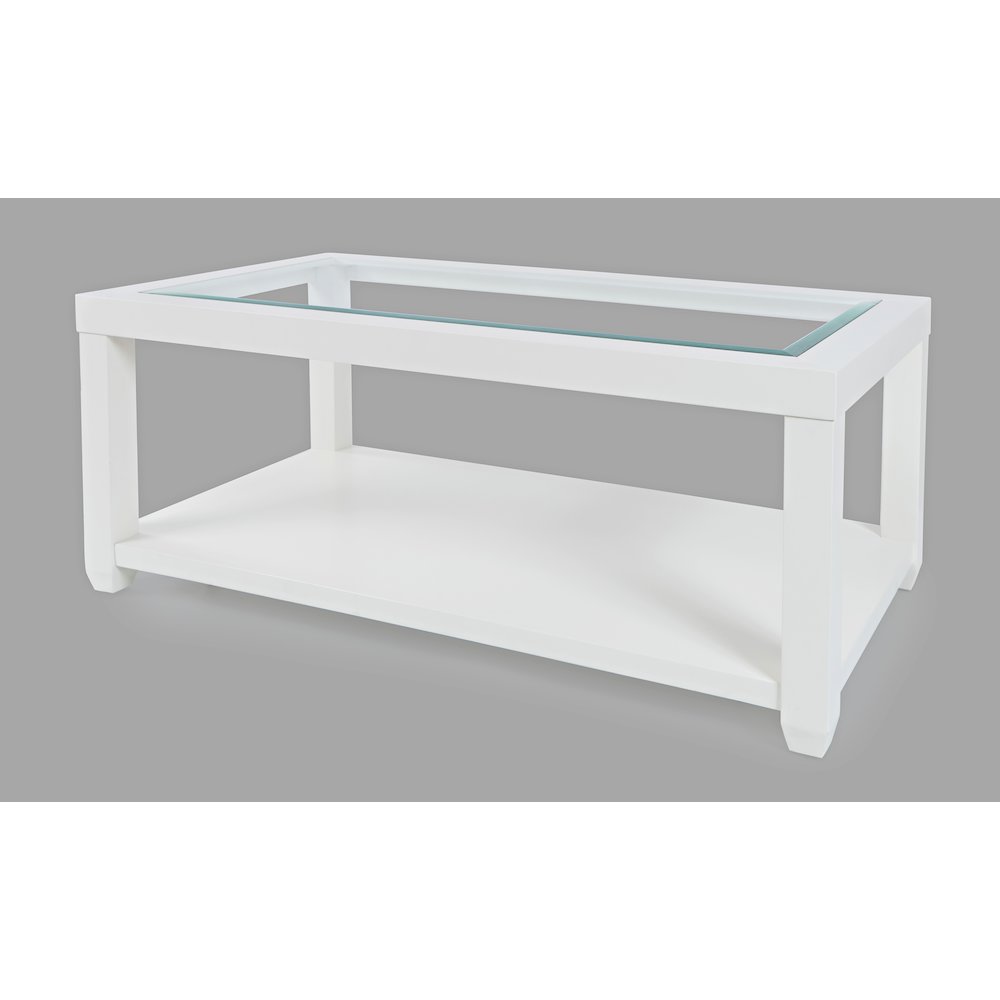 Urban Icon Contemporary Rectangular Glass Inlay Coffee Table. Picture 2