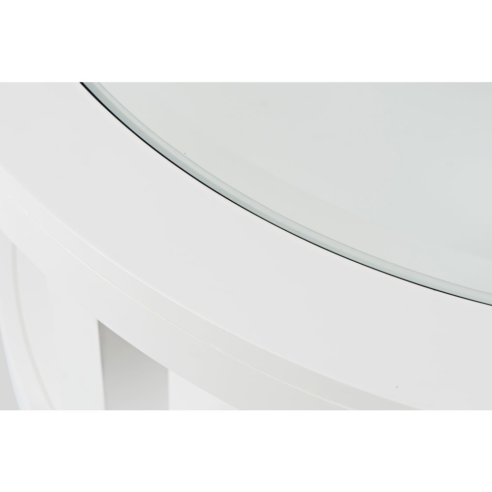 Urban Icon Contemporary Round Glass Inlay Coffee Table. Picture 3