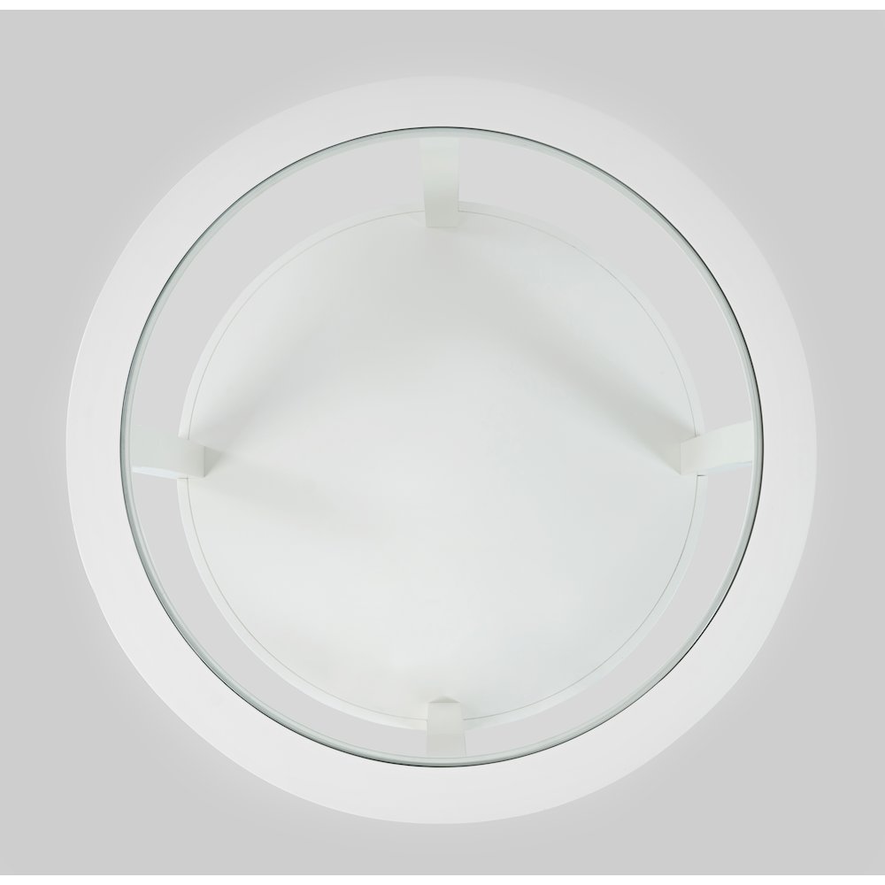 Urban Icon Contemporary Round Glass Inlay Coffee Table. Picture 4