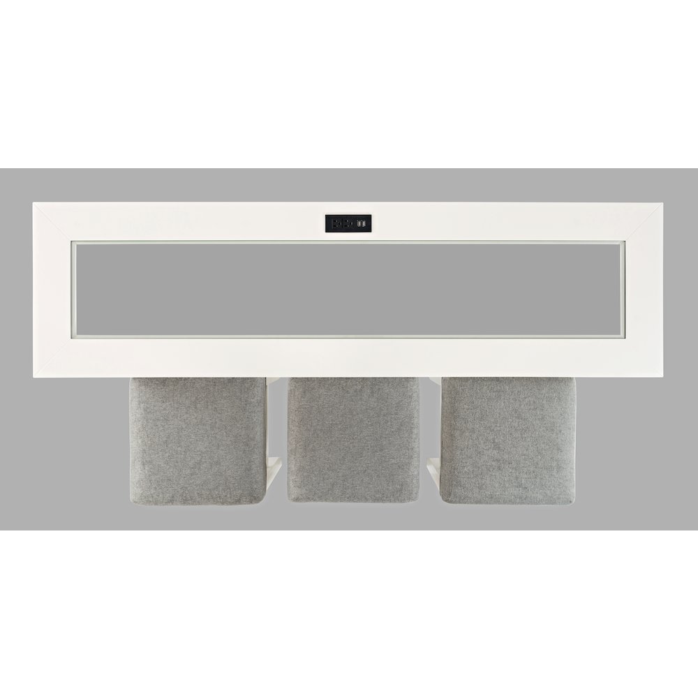 Contemporary 4 Piece Counter Height 66" Dining Table Set with USB Charging. Picture 6