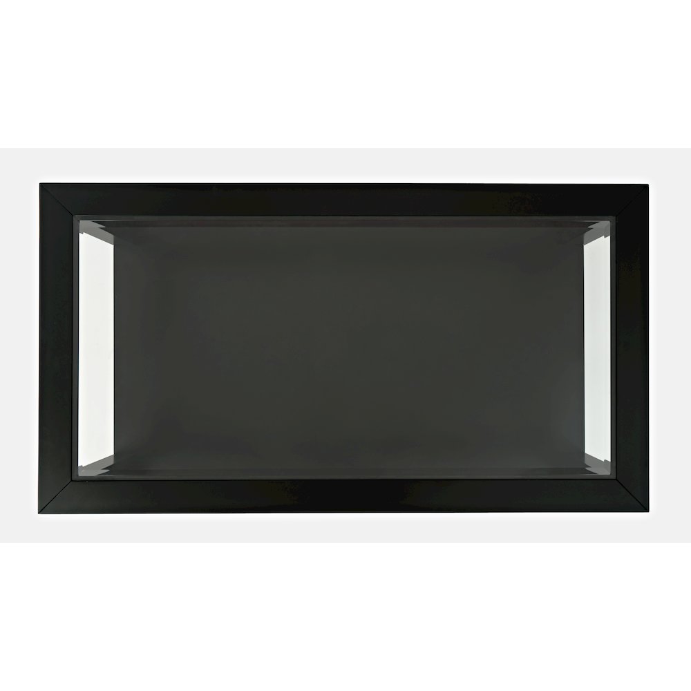 Urban Icon Contemporary Rectangular Glass Inlay Coffee Table. Picture 5