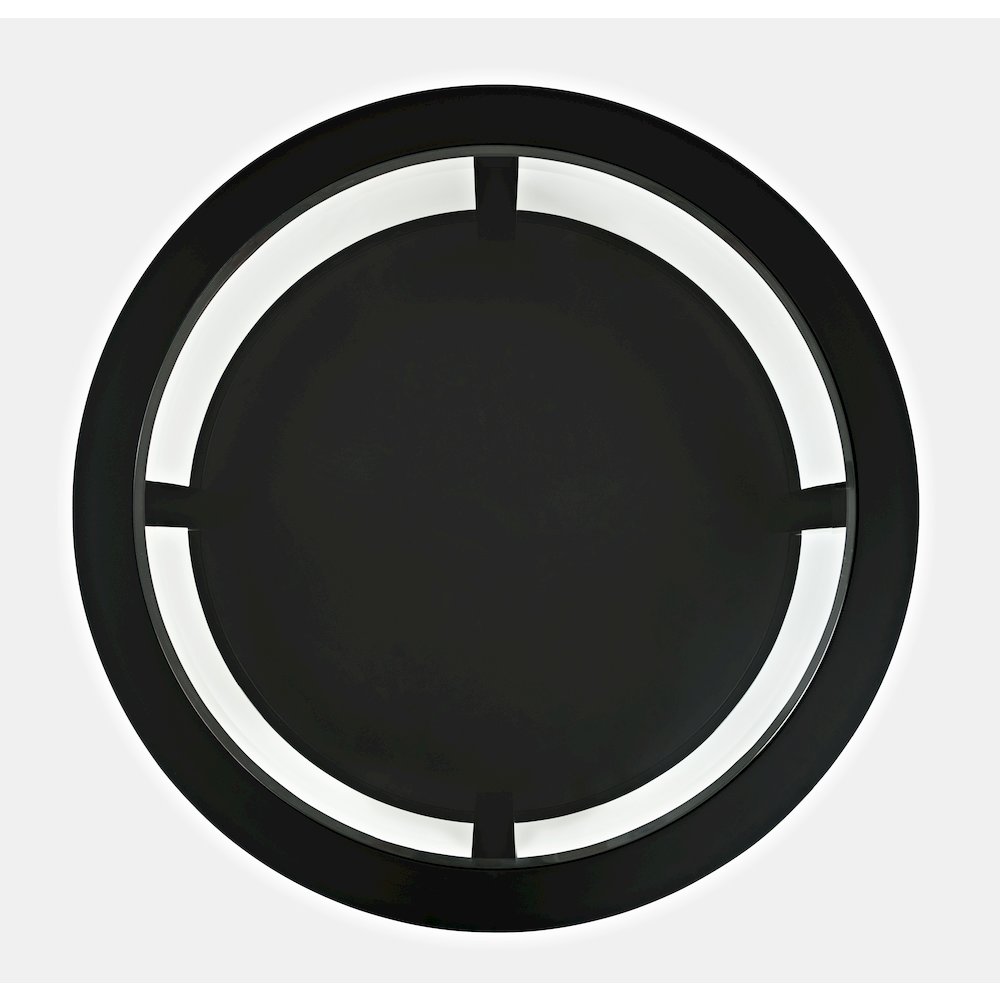 Urban Icon Contemporary Round Glass Inlay Coffee Table. Picture 4