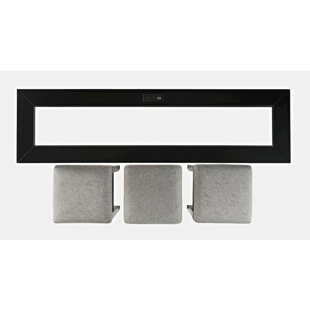 Contemporary 4 Piece Counter Height 66" Dining Table Set with USB Charging. Picture 6