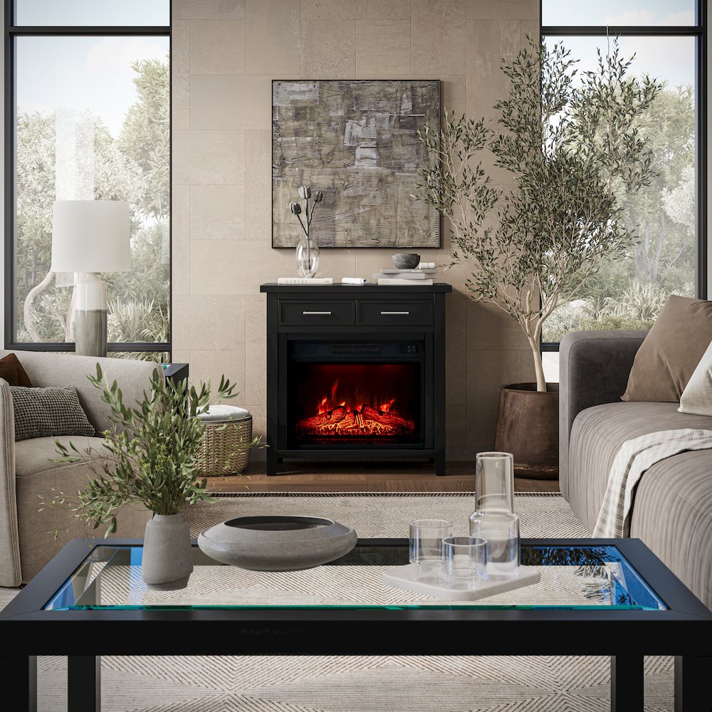 Urban Icon Contemporary 32" Electric Fireplace Console TV Stand. Picture 10