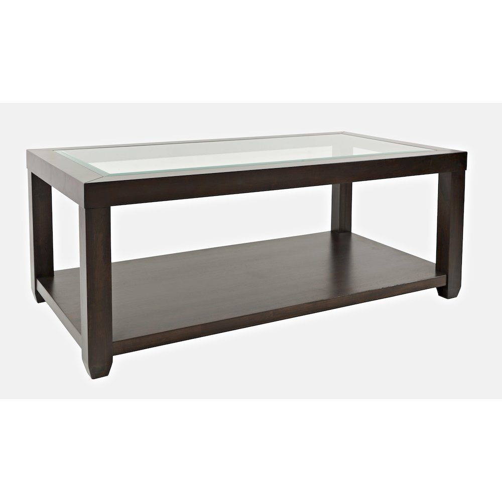 Urban Icon Contemporary Rectangular Glass Inlay Coffee Table. Picture 3