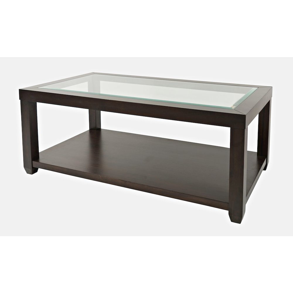Urban Icon Contemporary Rectangular Glass Inlay Coffee Table. Picture 2