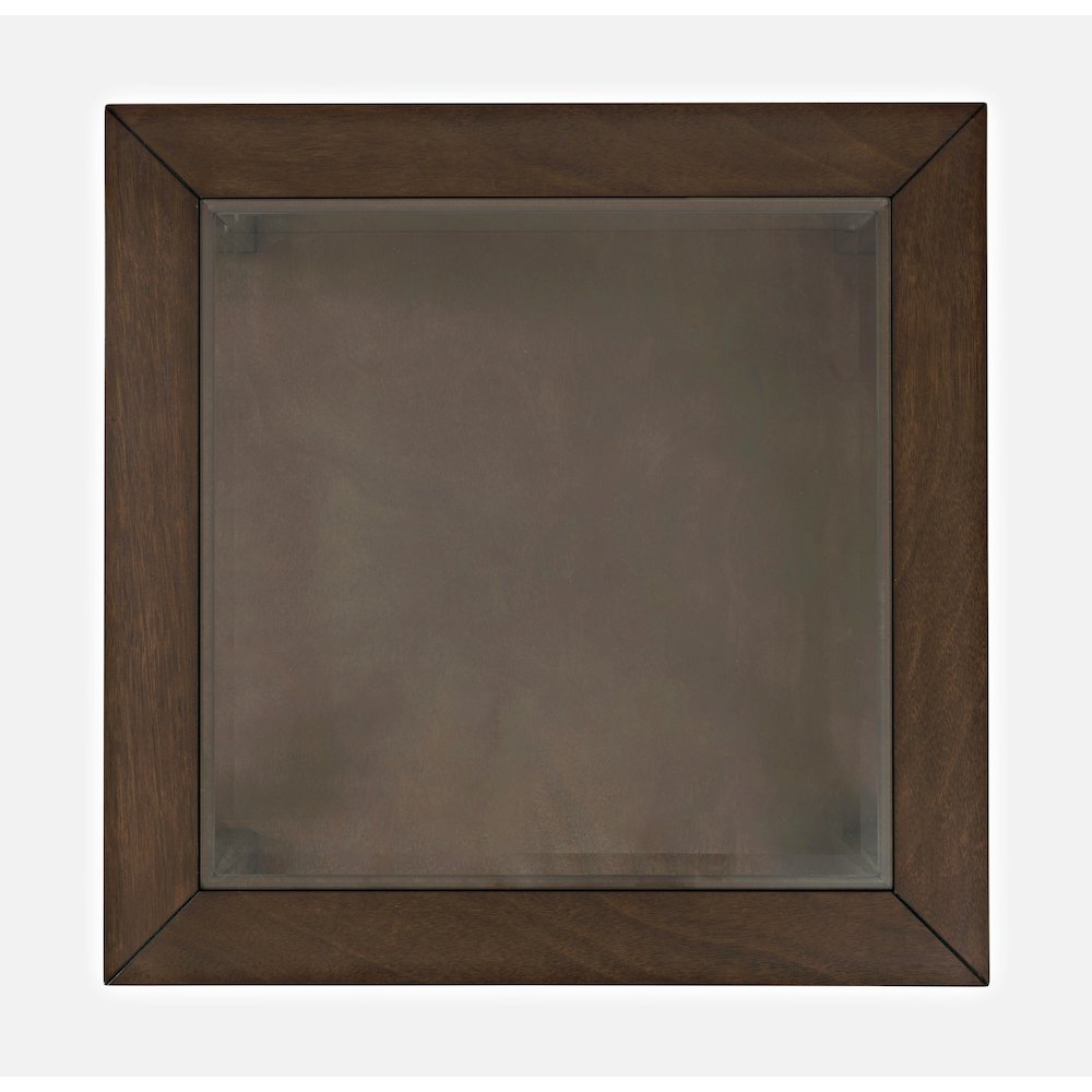 Urban Icon Contemporary Glass Inlay End Table with Storage. Picture 5