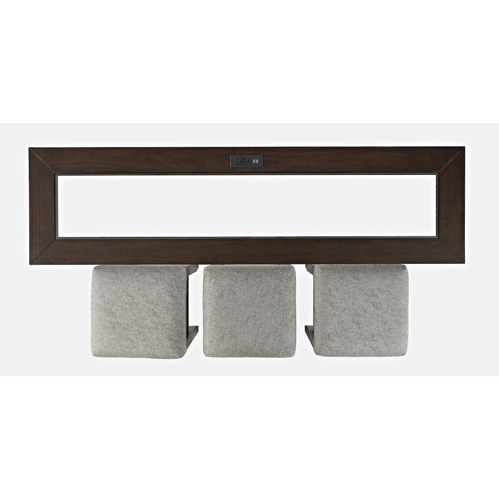 Contemporary 4 Piece Counter Height 66" Dining Table Set with USB Charging. Picture 6