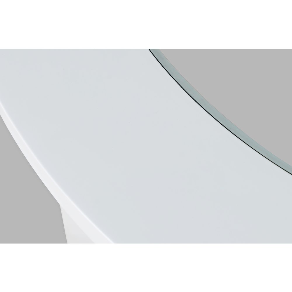 Urban Icon Contemporary 42" Round Counter Height Glass Inlay Dining Table. Picture 3