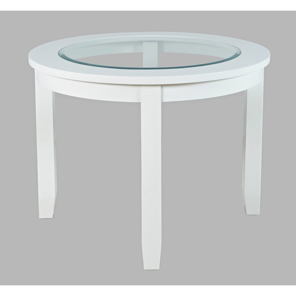 Urban Icon Contemporary 42" Round Five-Piece Dining Set with Upholstered Chairs. Picture 7