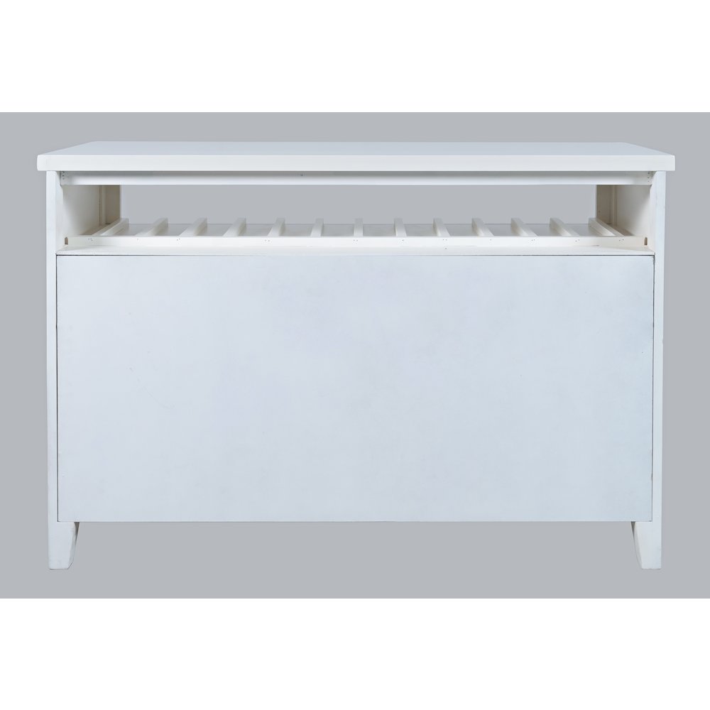 Urban Icon Contemporary 48" Buffet Server with Wine Rack and Stemware Rack. Picture 8