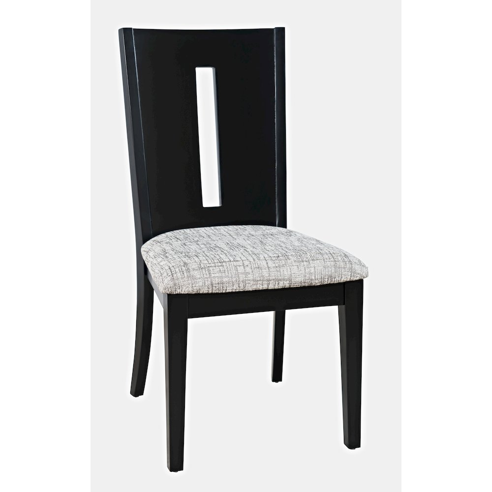 Urban Icon Contemporary 42" Round Five-Piece Dining Set with Upholstered Chairs. Picture 9