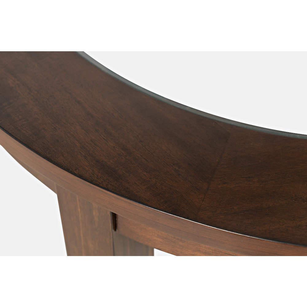 Urban Icon Contemporary 42" Round Counter Height Glass Inlay Dining Table. Picture 3