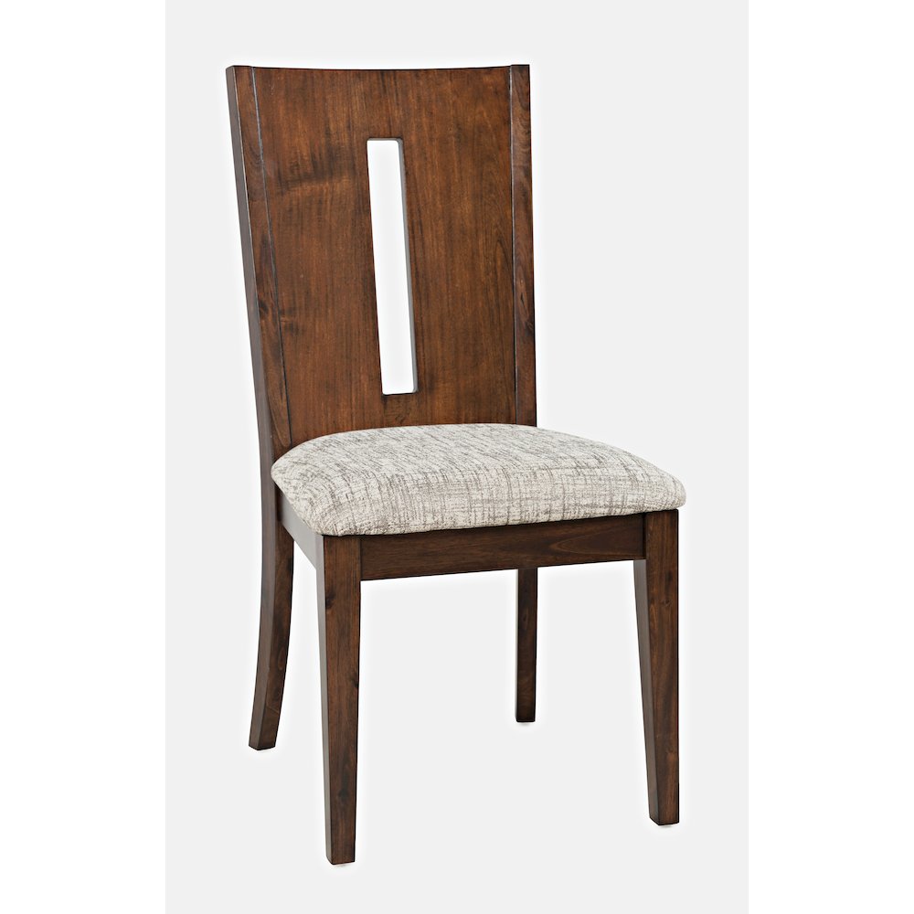Urban Icon Contemporary 42" Round Five-Piece Dining Set with Upholstered Chairs. Picture 7