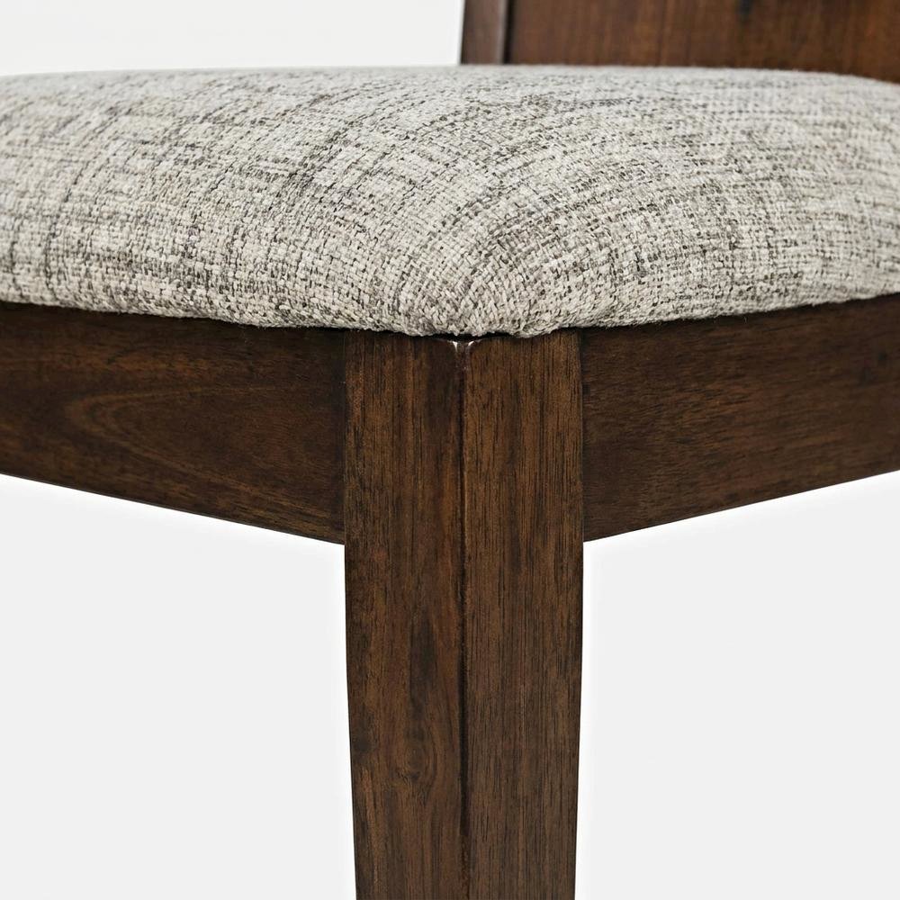 Contemporary Slotback Upholstered Dining Chairs, Merlot, Set of 2. Picture 7