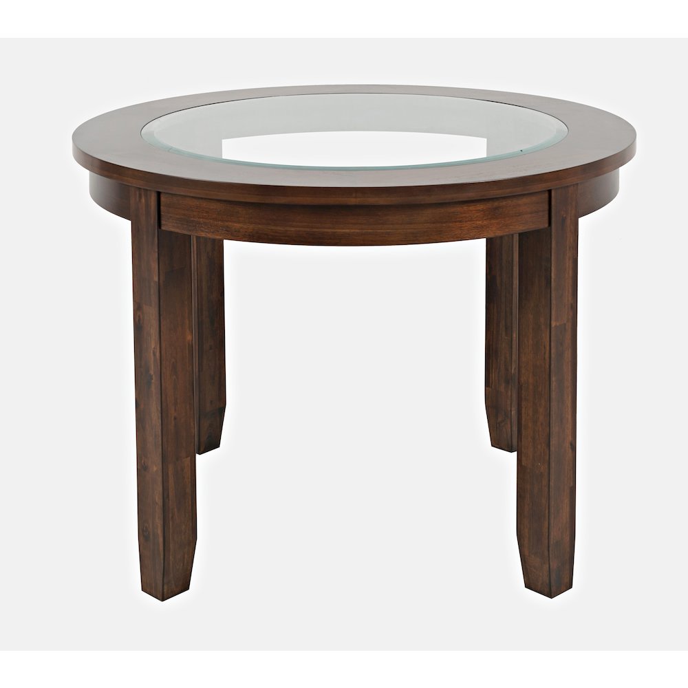 Urban Icon Contemporary 42" Round Five-Piece Dining Set with Upholstered Chairs. Picture 9