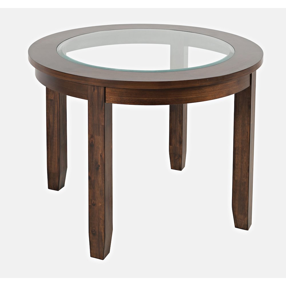 Urban Icon Contemporary 42" Round Five-Piece Dining Set with Upholstered Chairs. Picture 3