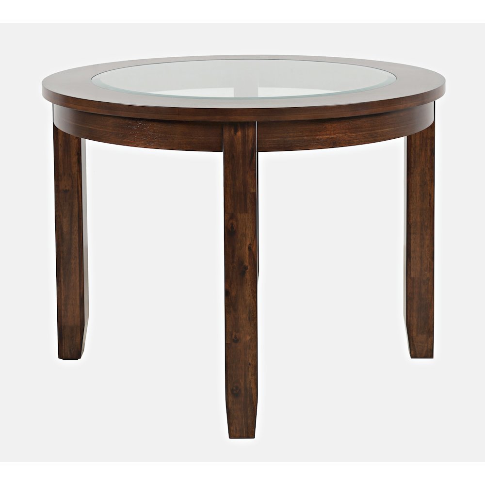 Urban Icon Contemporary 42" Round Five-Piece Dining Set with Upholstered Chairs. Picture 4
