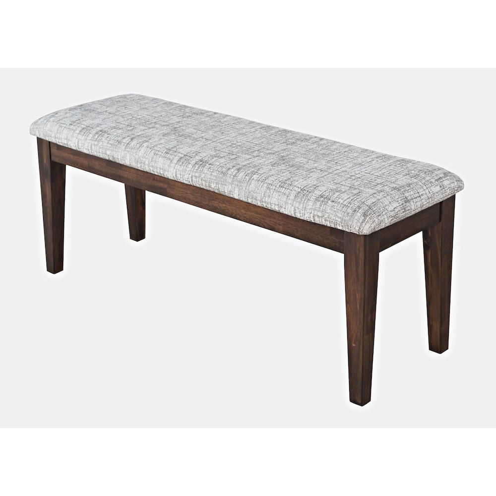 Contemporary 66" Four-Piece Dining Set with Upholstered Chairs and Bench. Picture 8