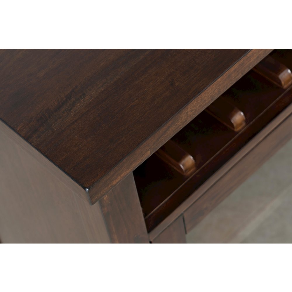 Urban Icon Contemporary 48" Buffet Server with Wine Rack and Stemware Rack. Picture 4