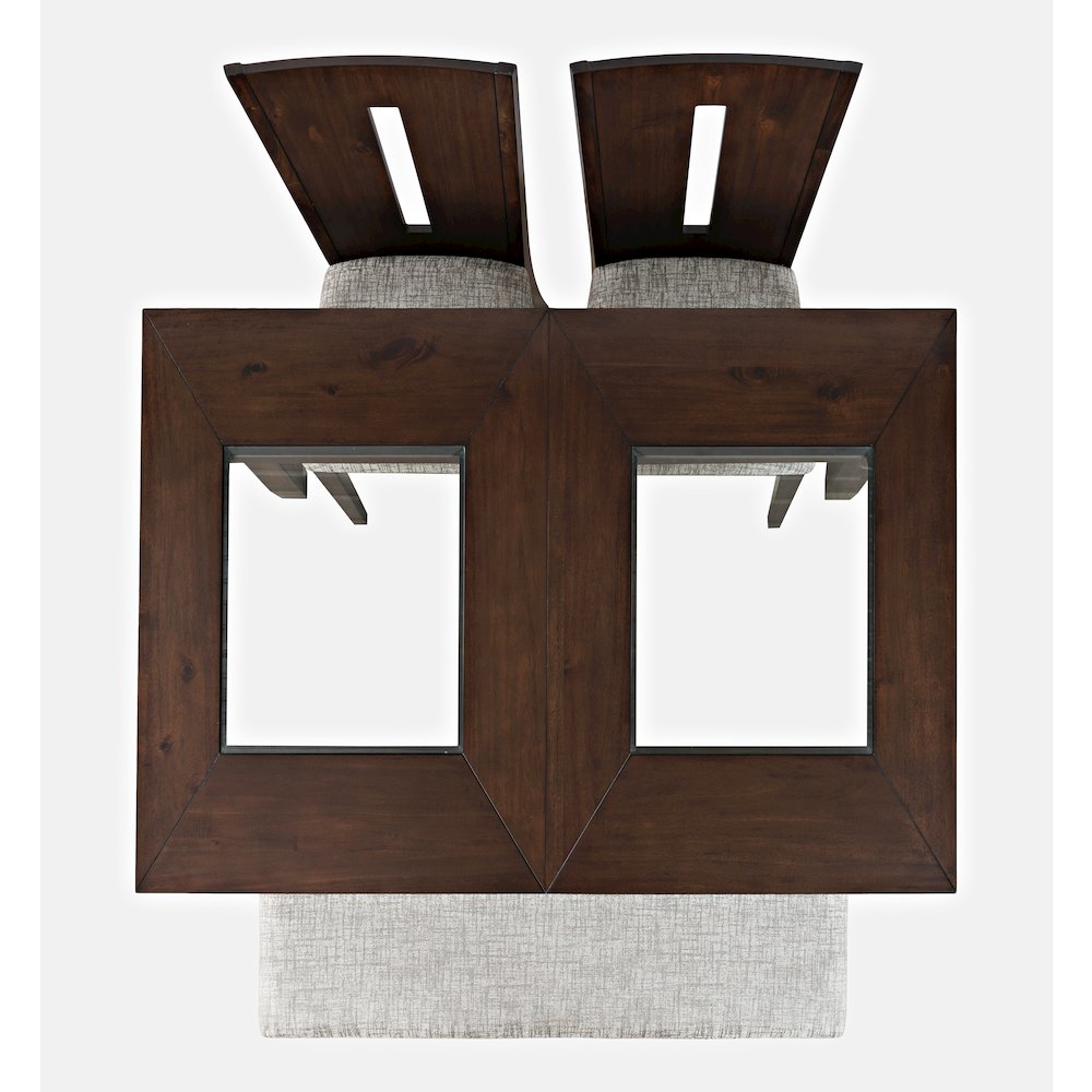 Contemporary 66" Four-Piece Dining Set with Upholstered Chairs and Bench. Picture 6