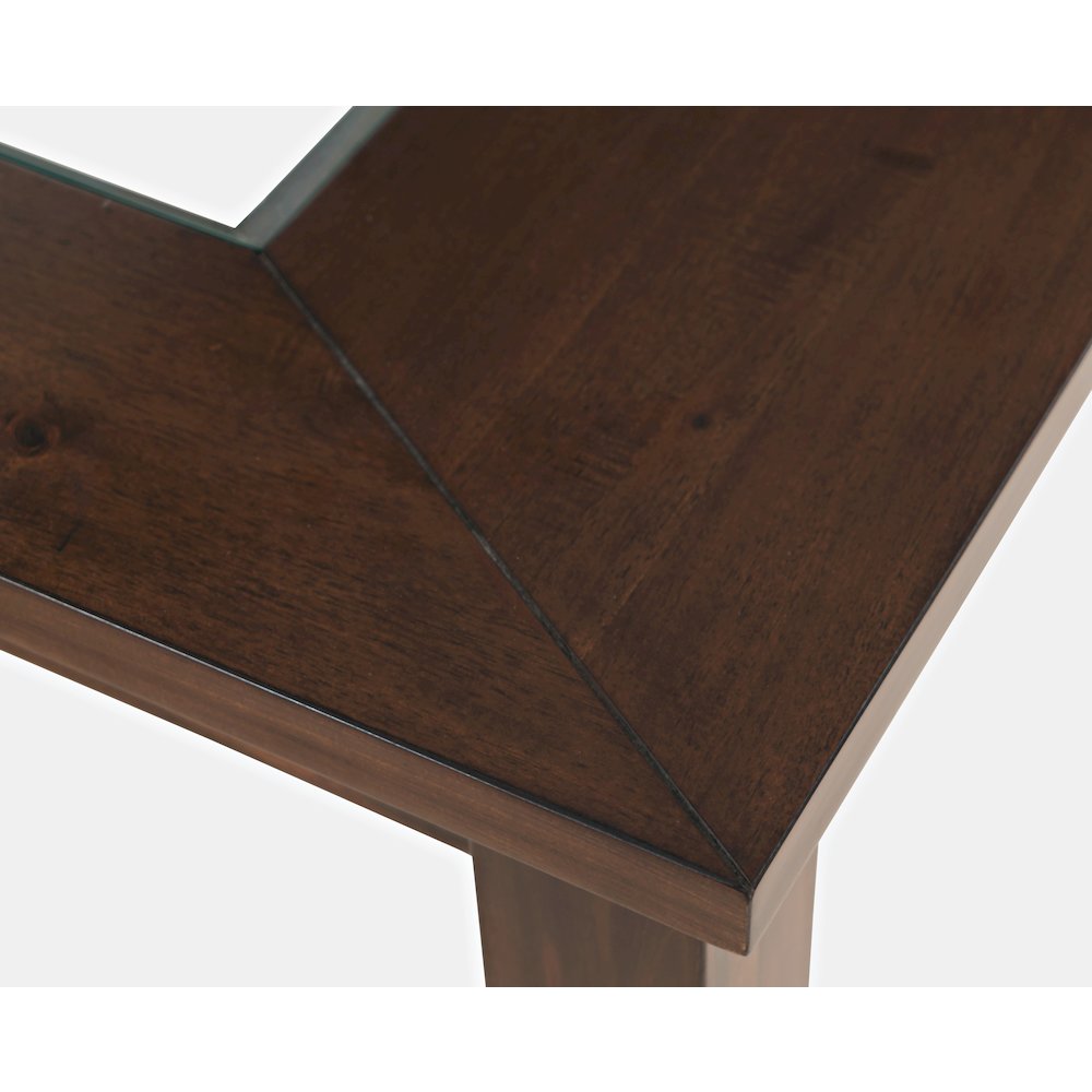 Urban Icon Contemporary 66" Extension Glass Inlay Dining Table. Picture 4