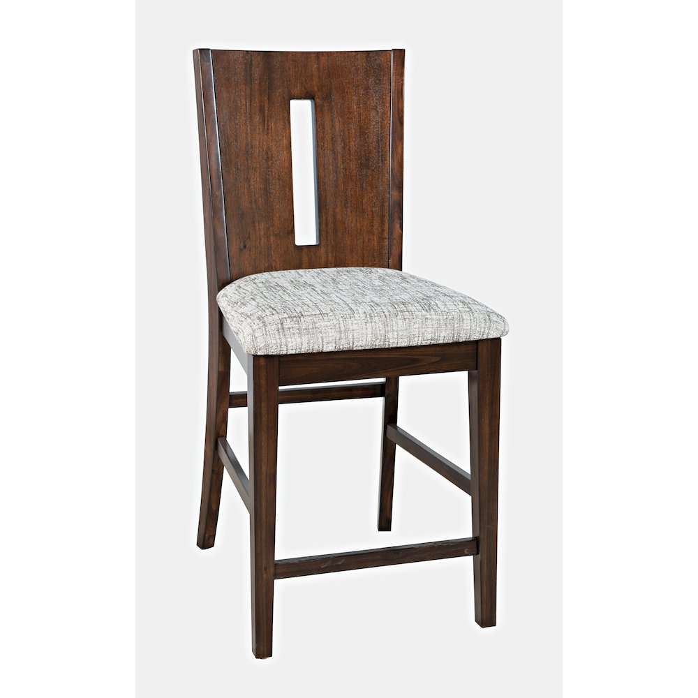 Urban Icon Contemporary Slotback Upholstered Counter Stool (Set of 2). Picture 4