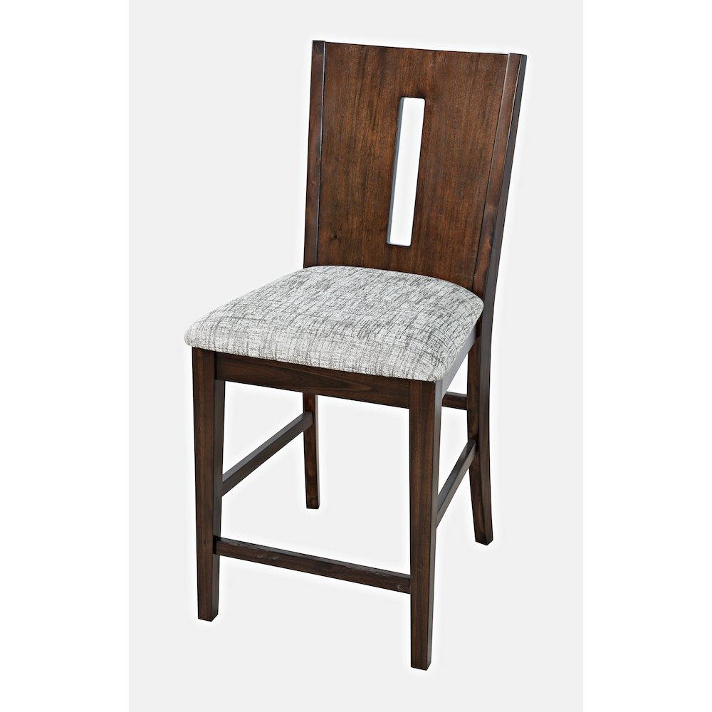 Urban Icon Contemporary Slotback Upholstered Counter Stool (Set of 2). Picture 3
