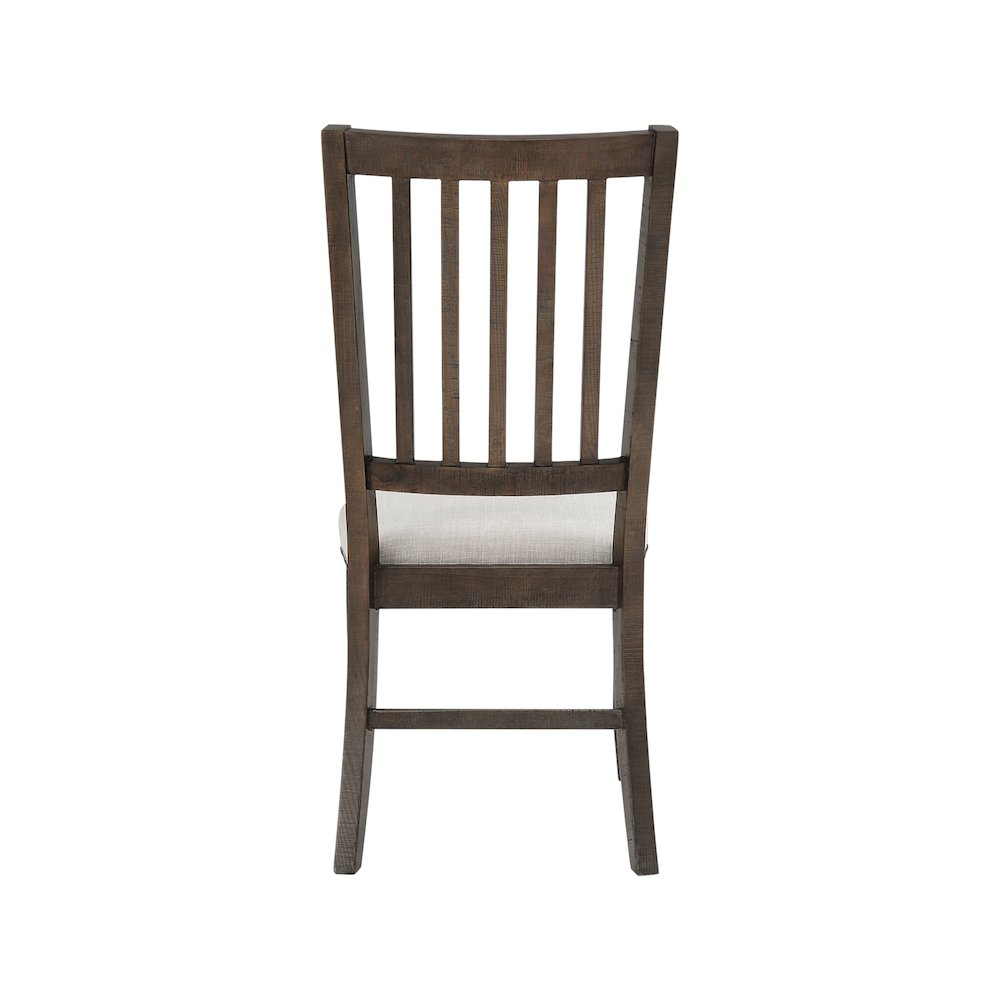 Willow Creek Distressed Solid Wood Upholstered Slatback Chair (Set of 2). Picture 6