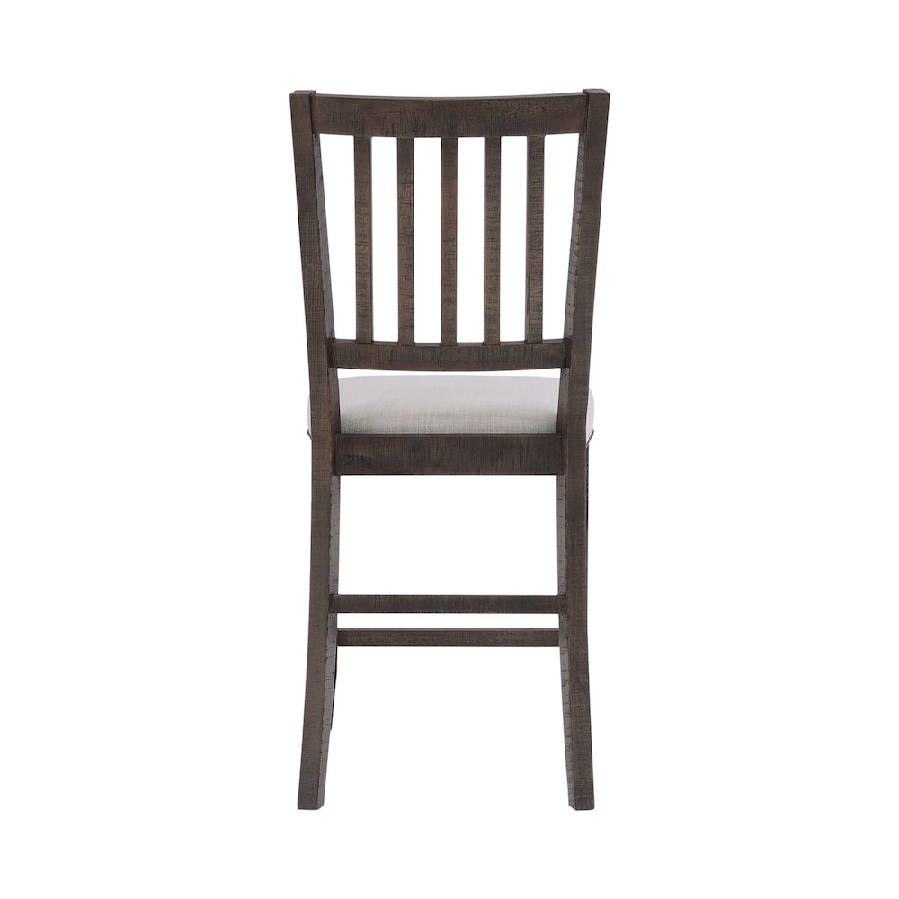 Willow Creek Distressed Slatback Upholstered Counter Stool (Set of 2). Picture 5