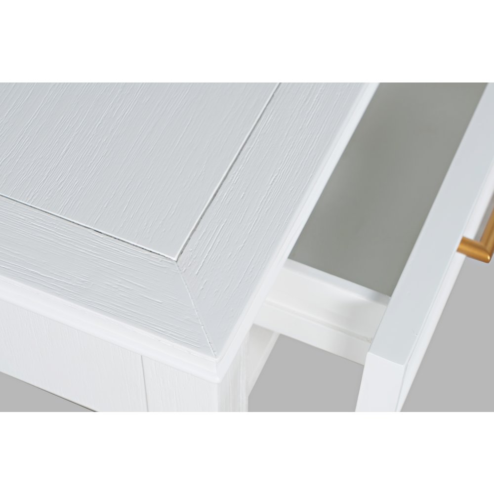 Gramercy Mid-Century Modern Chevron Three Drawer USB Charging Desk. Picture 9