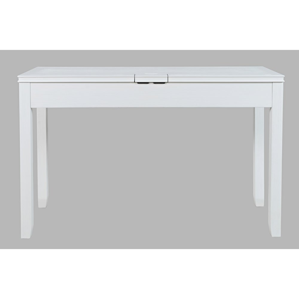 Gramercy Mid-Century Modern Chevron Three Drawer USB Charging Desk. Picture 10