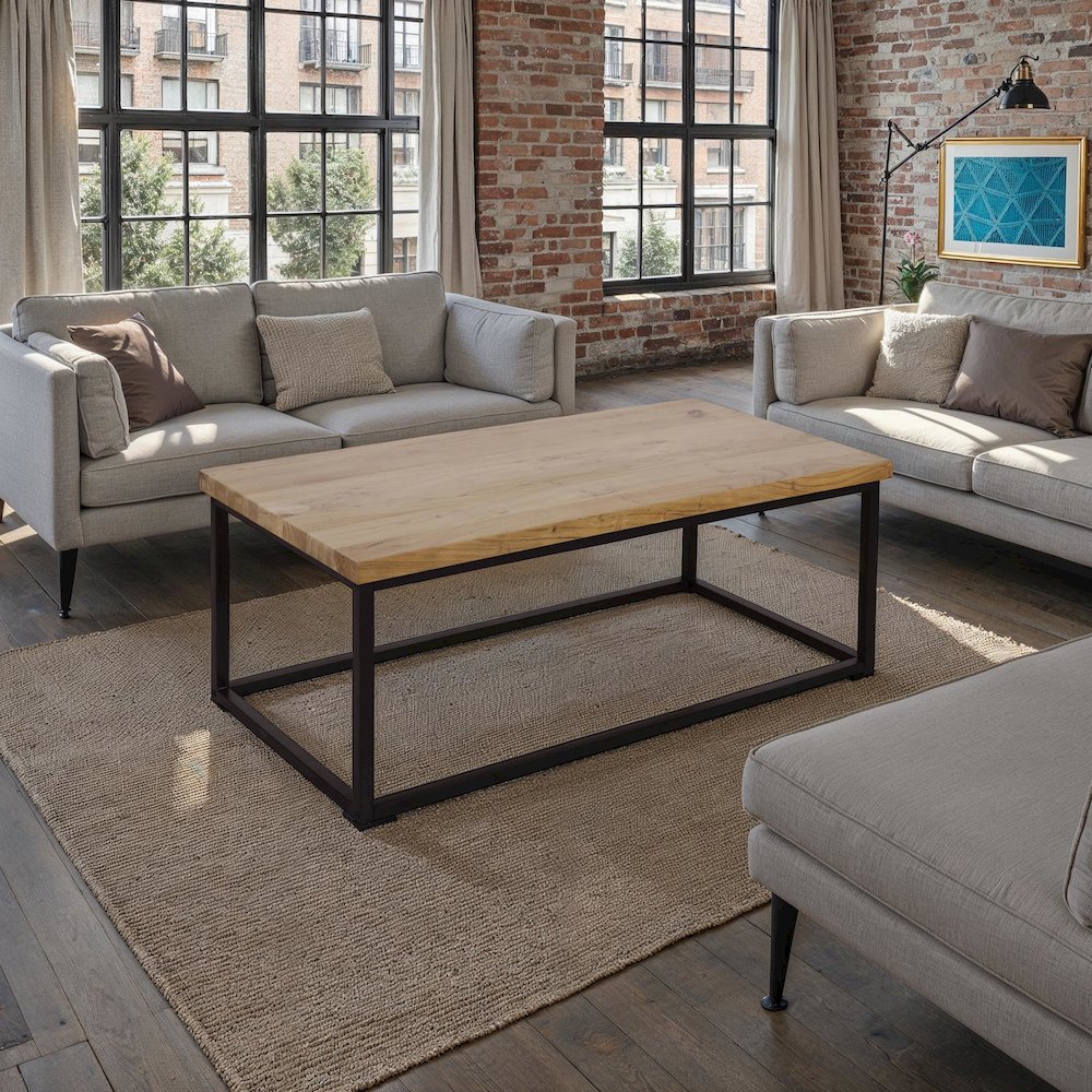 Ames Solid Wood Modern Coffee Table. Picture 7