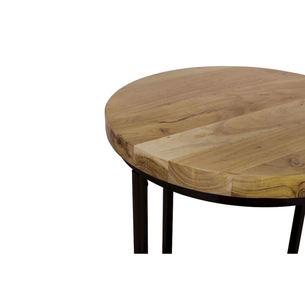 Ames Solid Wood Modern 20" Round End Table. Picture 4