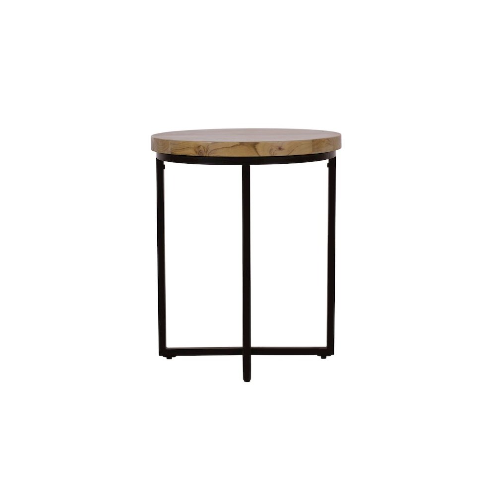 Ames Solid Wood Modern 20" Round End Table. Picture 1