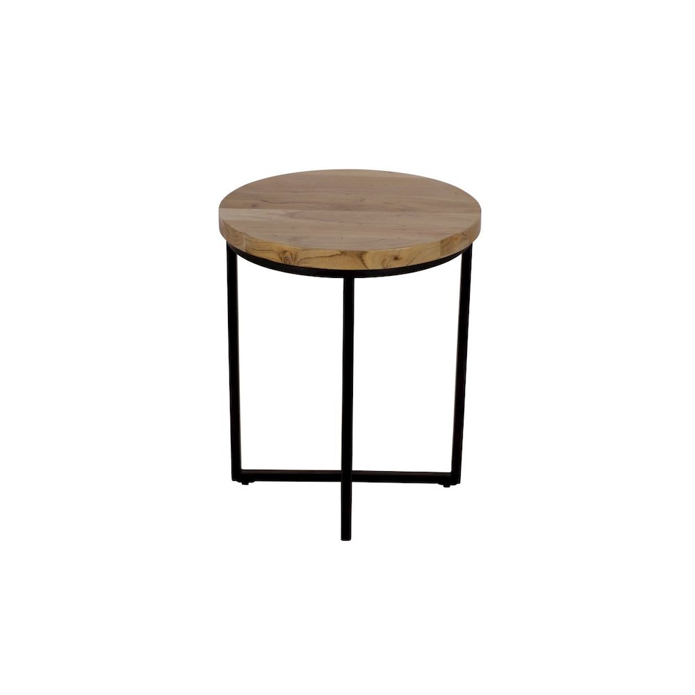Ames Solid Wood Modern 20" Round End Table. Picture 6