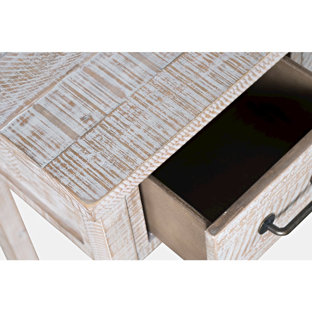 North Coast 42" Washed Finish Three Drawer USB Charging Sofa Table. Picture 4