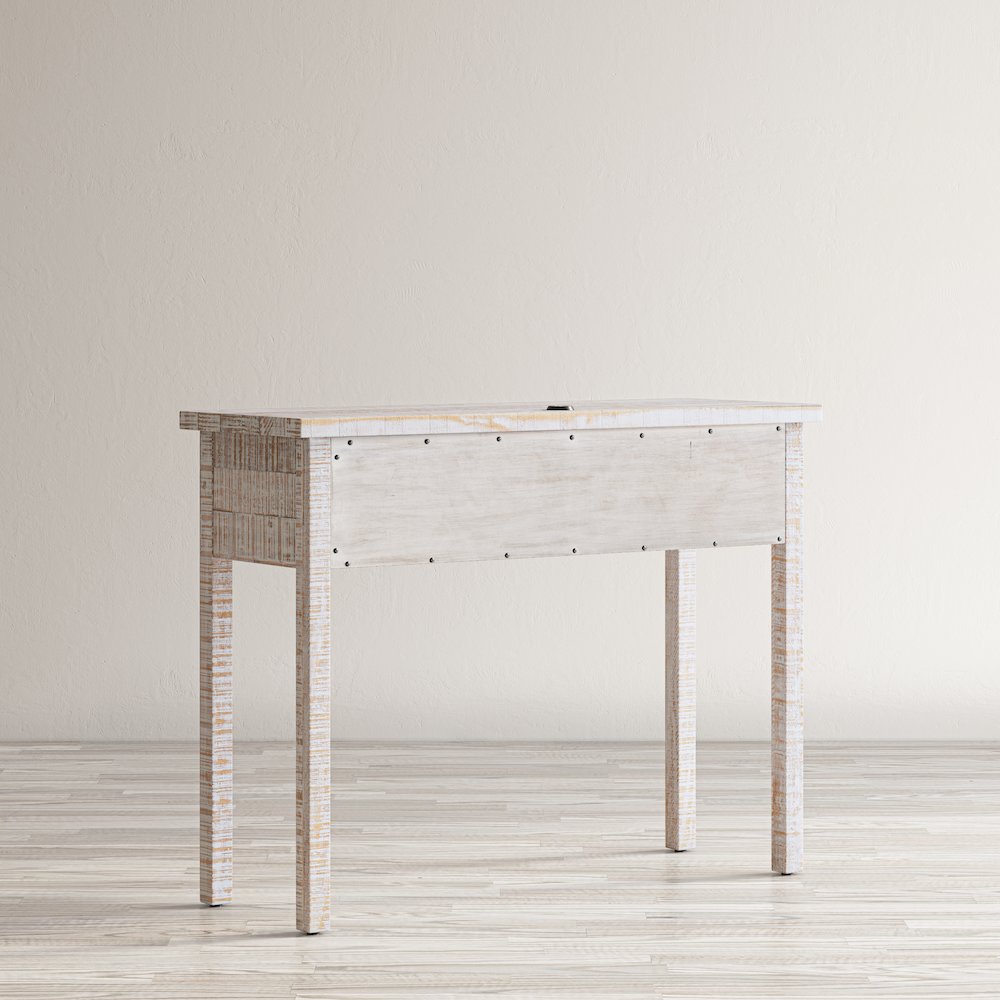 North Coast 42" Washed Finish Three Drawer USB Charging Sofa Table. Picture 7