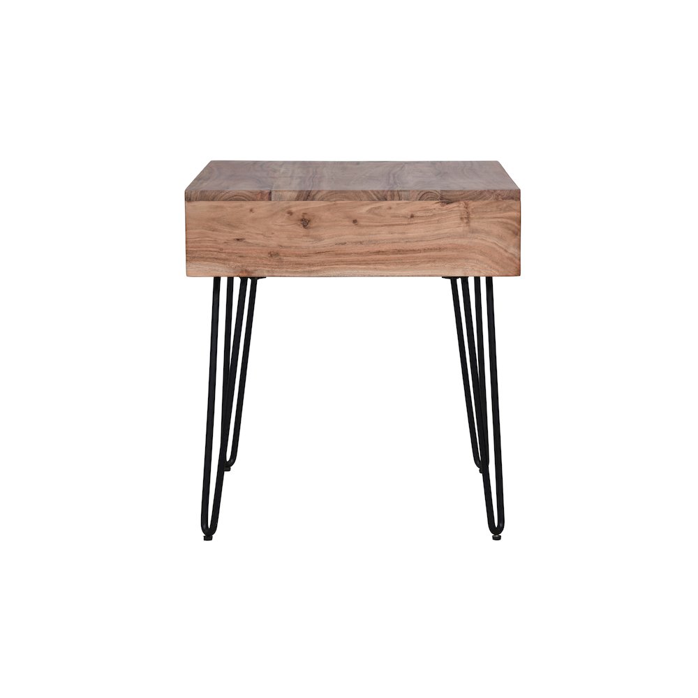 Rollins Solid Acacia End Table. Picture 6