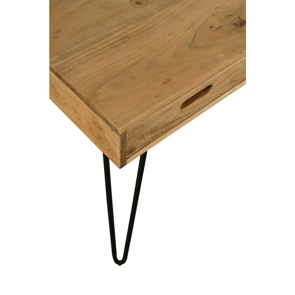 Rollins 52" Solid Hardwood Modern Counter Dining Table with Storage. Picture 4