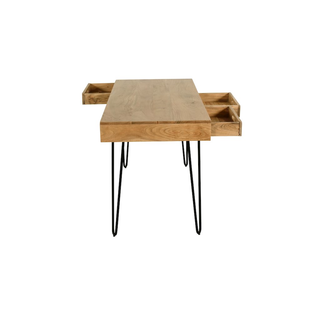 Rollins 52" Solid Hardwood Modern Counter Dining Table with Storage. Picture 5