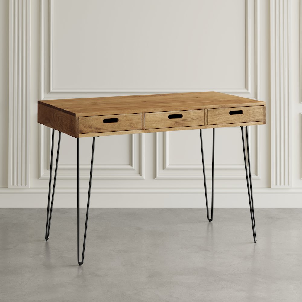 Rollins 52" Solid Hardwood Modern Counter Dining Table with Storage. Picture 2
