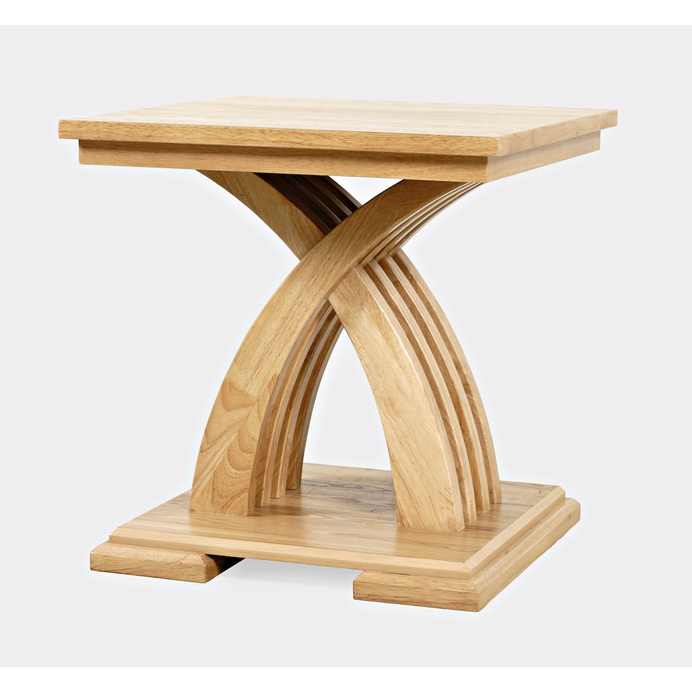 Anthology Contemporary Curved Base Square End Table. Picture 2