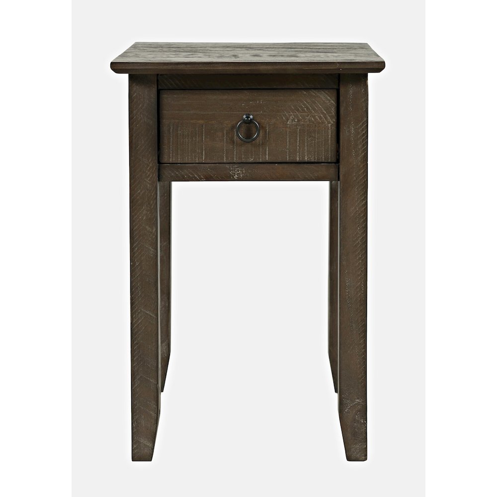 Devon Farmhouse Distressed Solid Wood End Table. Picture 1