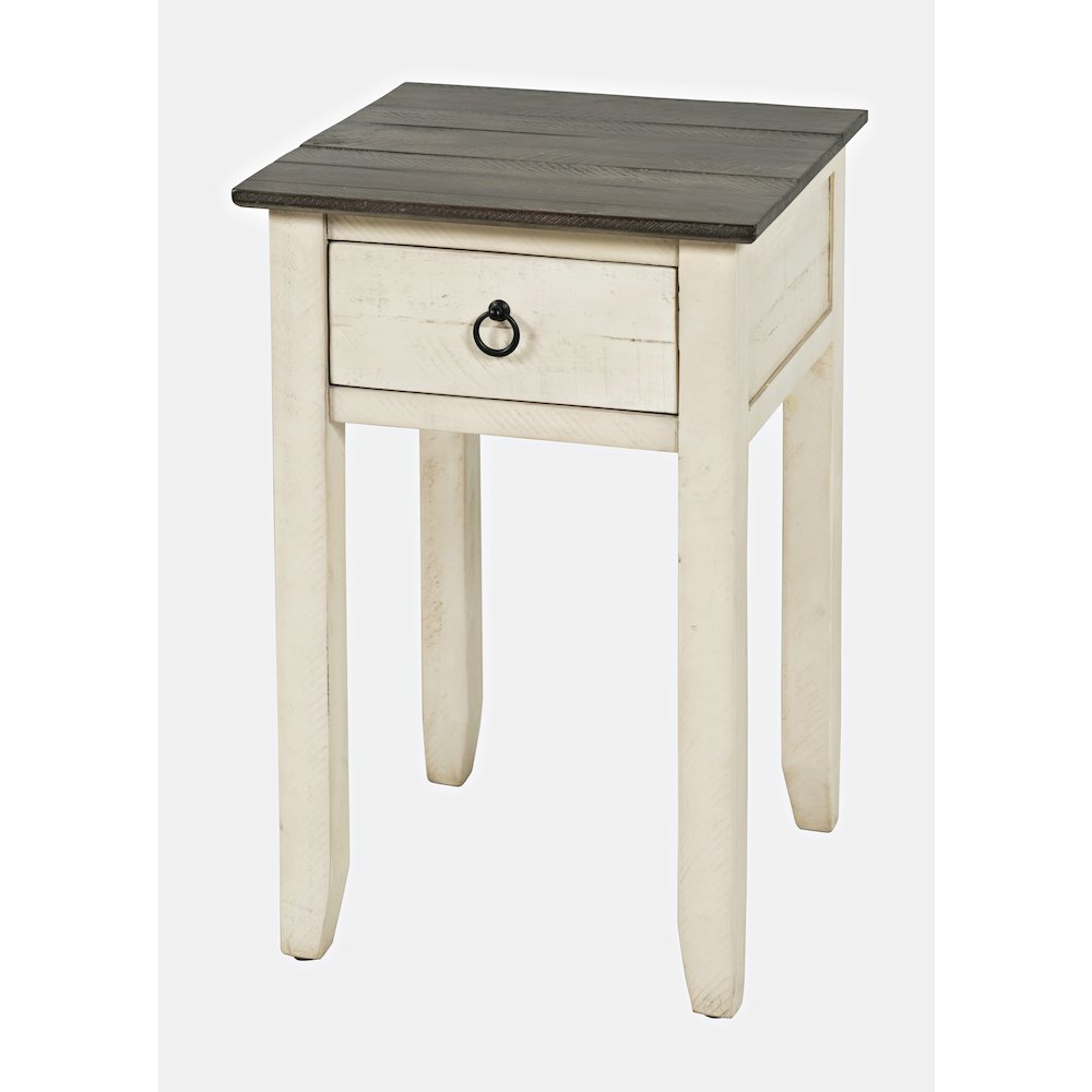 Devon Farmhouse Distressed Solid Wood End Table. Picture 3
