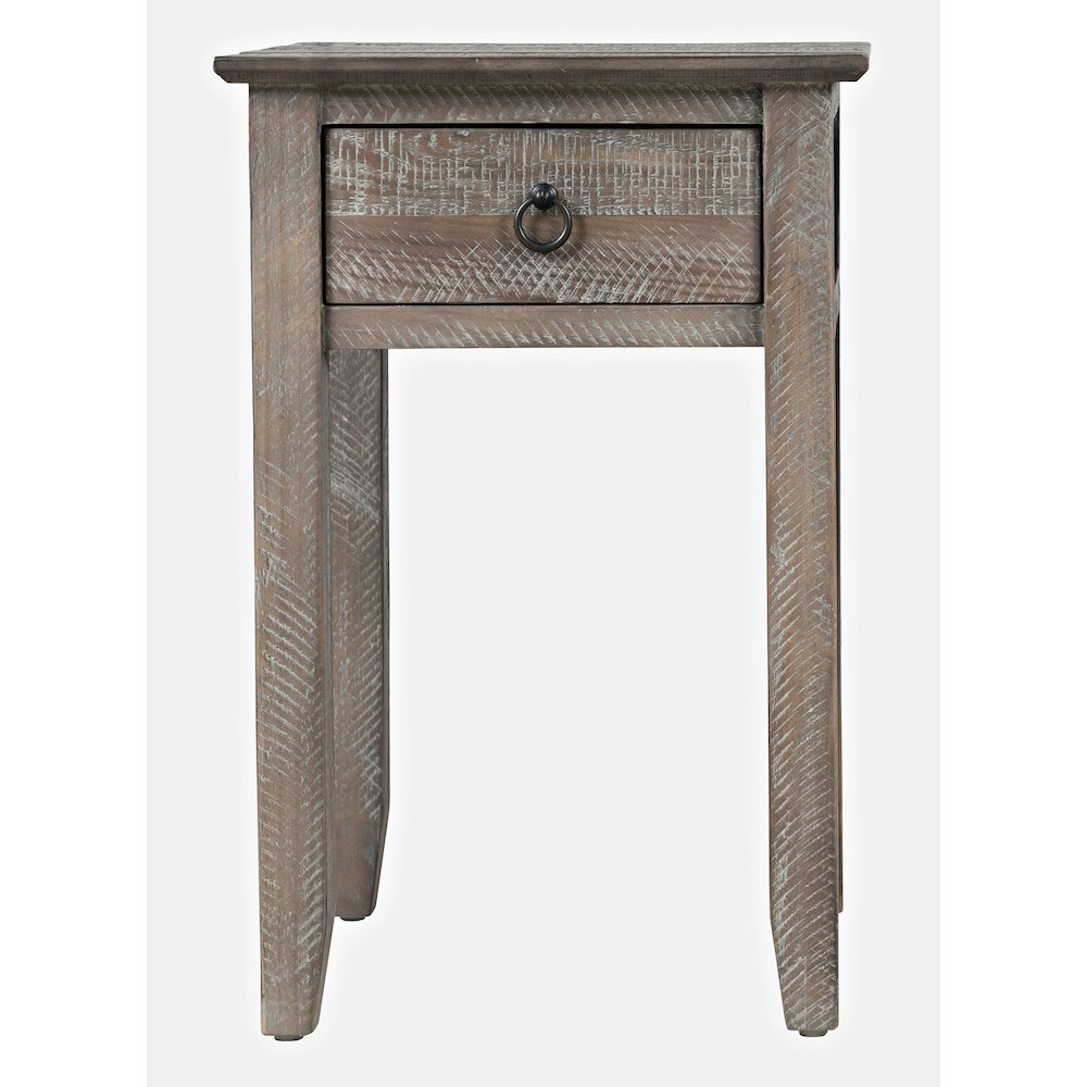 Devon Farmhouse Distressed Solid Wood End Table. Picture 2