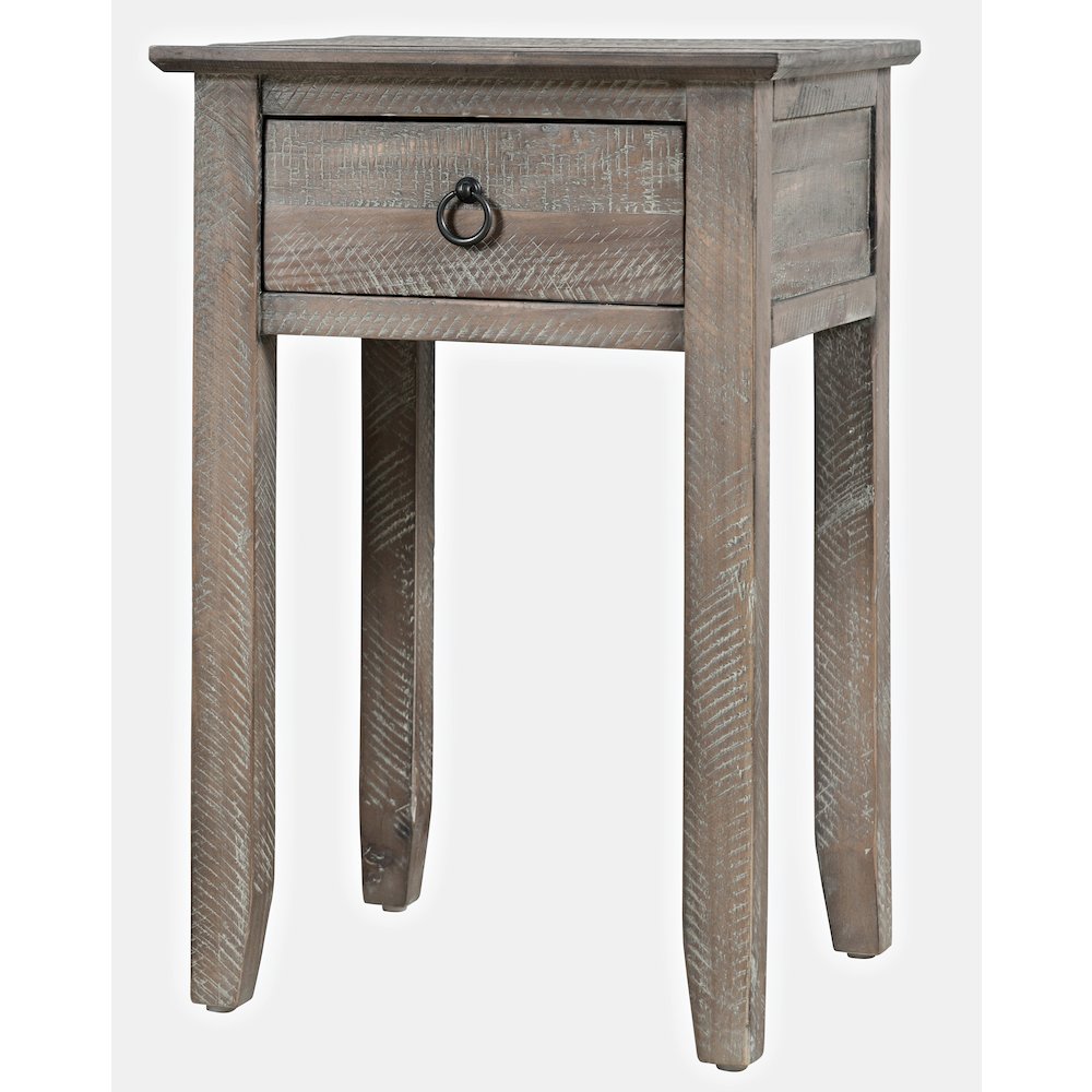 Devon Farmhouse Distressed Solid Wood End Table. Picture 3