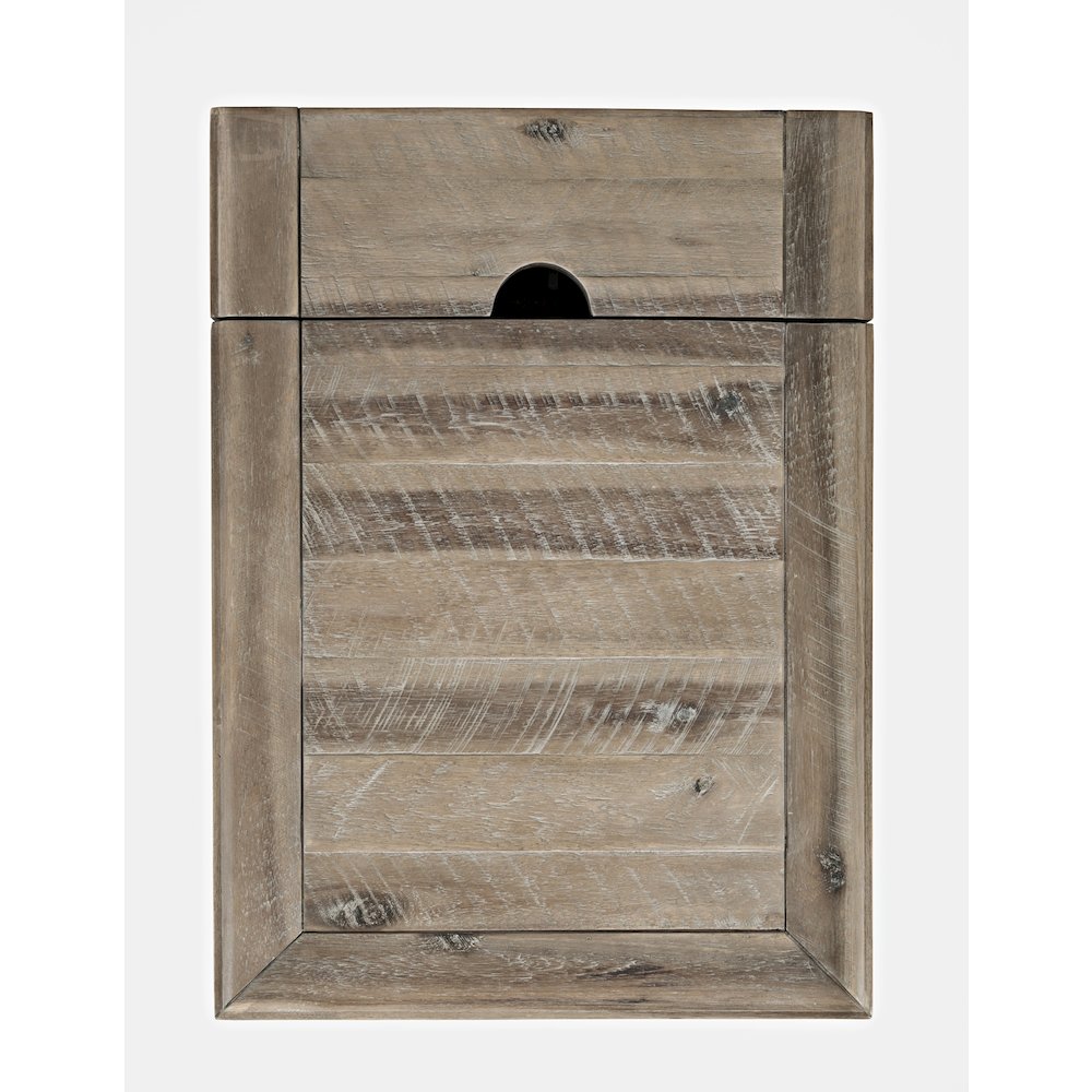 Rustic Shores Distressed Acacia USB Charging Chairside End Table. Picture 8